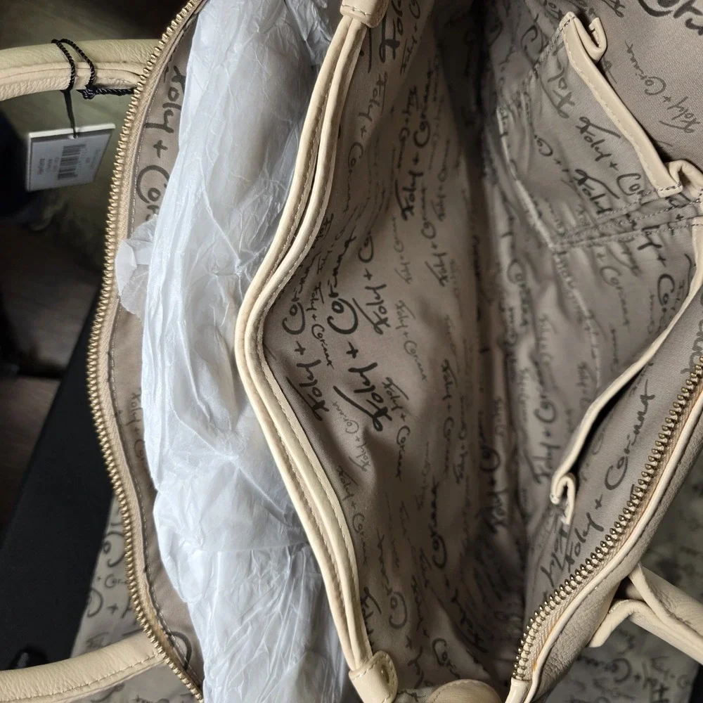 NWT Foley + Corinna FC Framed Satchel Bag / Purse Vanilla Cream Color. Plus Bag